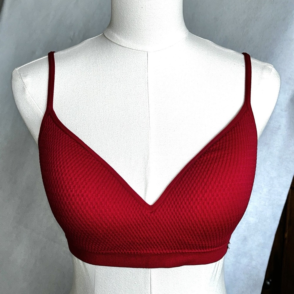 Lucky Brand Red Lightly Padded Wireless Bra‎ ~ Women's 36C
